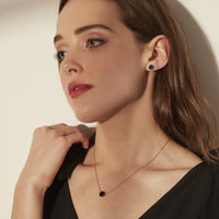 minimal black marble jewelry women