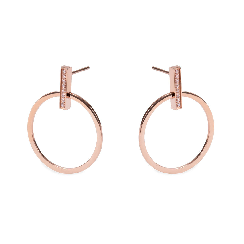 gold minimal circle earrings for women