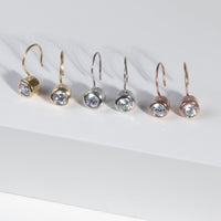 gold stone hook earrings stainless steel T318E001DO MIAJWL