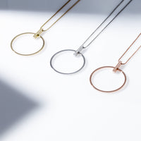 circle long necklace for women