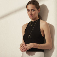 silver minimal bar pendant necklace with stones 