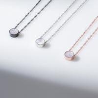 mother of pearl minimal necklace for women