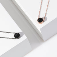 hypoallergenic black necklace stainless steel