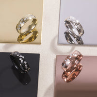 modern ring stones constellation stainless steel