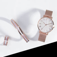 pink mop bangle bracelet stainless steel