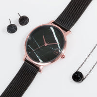 black marble mesh bracelet women