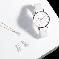 white leather watch interchangeable strap