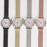 mop rose gold watch women