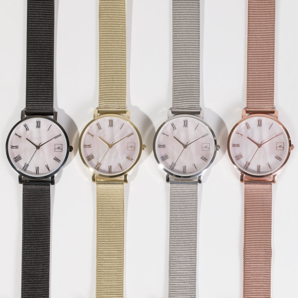 minimal classic gold watch women