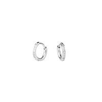 8 mm huggie earrings with stones waterproof stainless steel MIAJWL