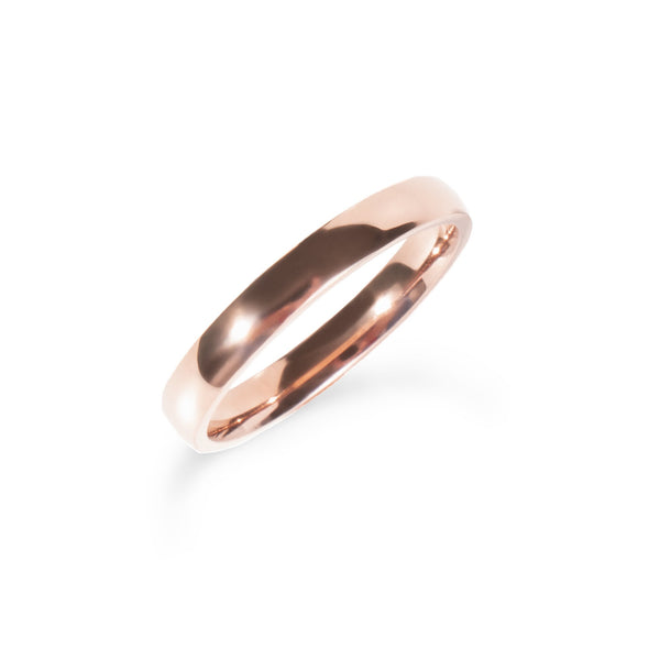 rose gold plain band ring stainless steel jonc or rose acier inoxydable femme MIA Bijoux
